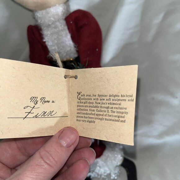 JOE SPENCER-GATHERED TRADITIONS-GALLERIE II-FINN HOLIDAY BOY ART DOLL RUSTIC 2 - Picture 7 of 8